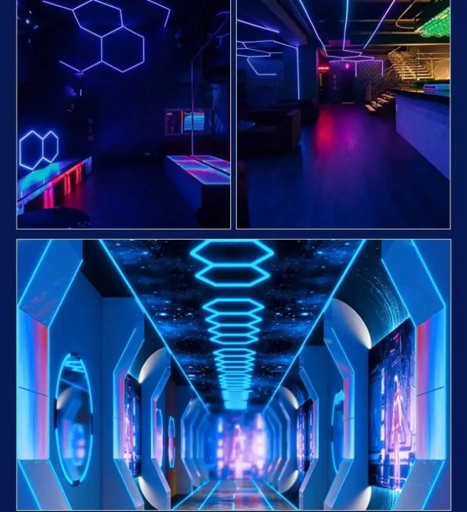 3 Hex High Quality Indoor Lighting Modern Rgb Hexagon Lights For Garage Gaming Rhythm Dancing