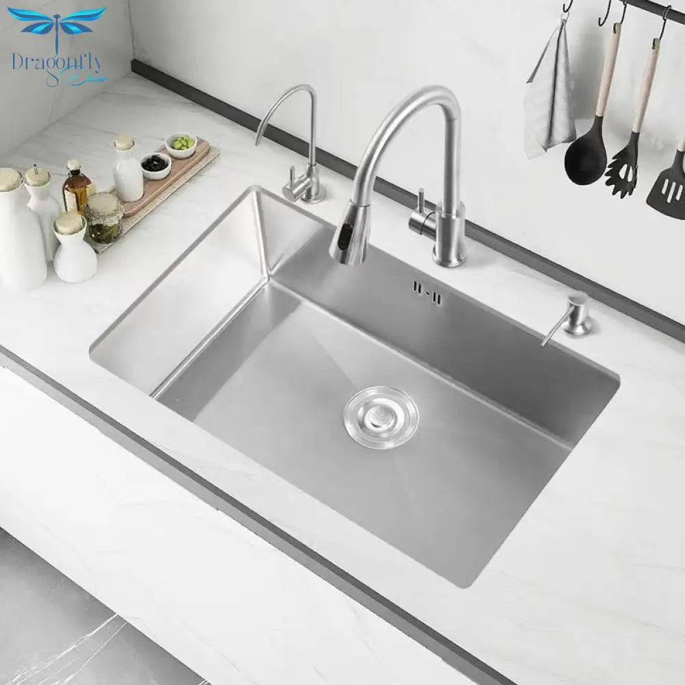 304 Stainless Steel Kitchen Sink Multiple Size Single Bowl Undermount Basin For Fixture Improvement