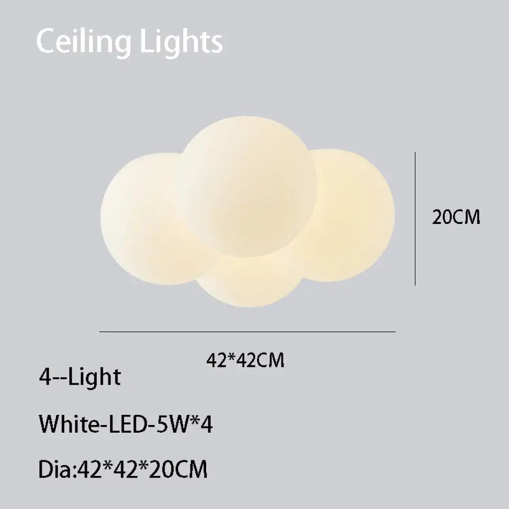 4 Lamps Cloud Chandeliers For Bedroom Ceiling Lighting Decoration Led Modern Minimalist Living Room