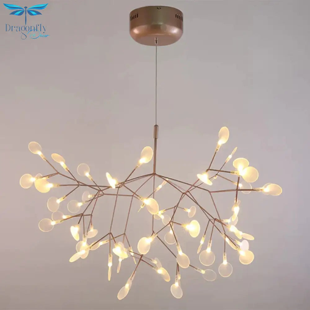 45 Heads Large Modern Led Pendant Light Nordic Acrylic Branches Dining Room Kitchen Cherry Blossoms