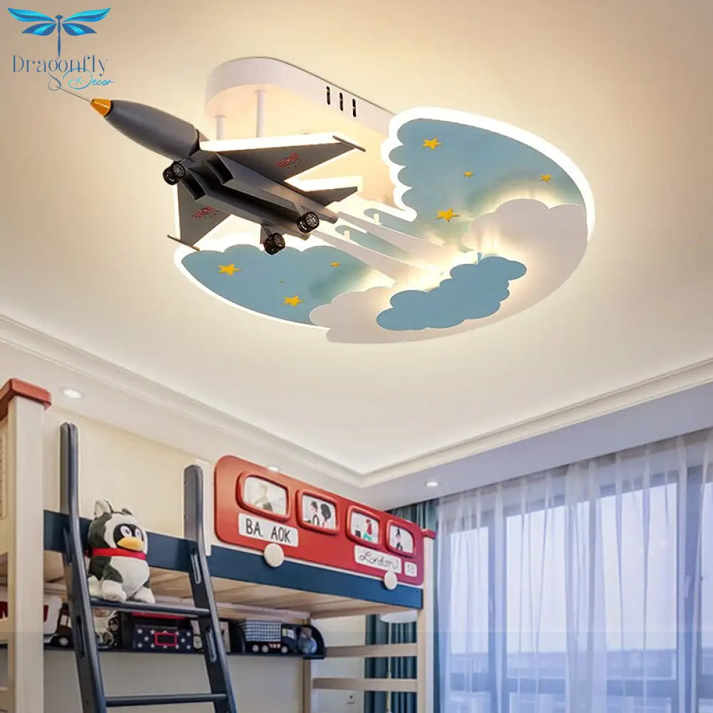 Airplane Led Ceiling Lights For Boys Girls Baby Bedroom Study Room - Colorful Kids Lamp (110V-260V)
