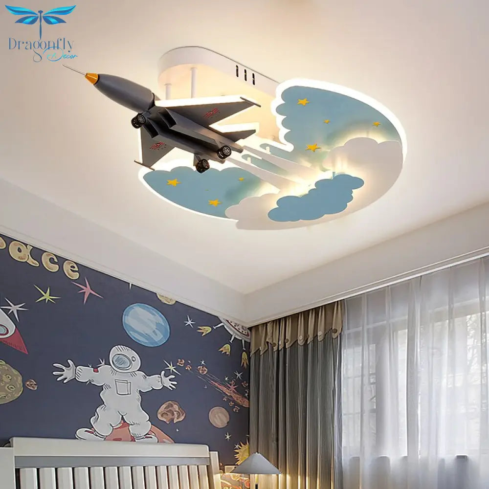 Airplane Led Ceiling Lights For Boys Girls Baby Bedroom Study Room - Colorful Kids Lamp (110V-260V)