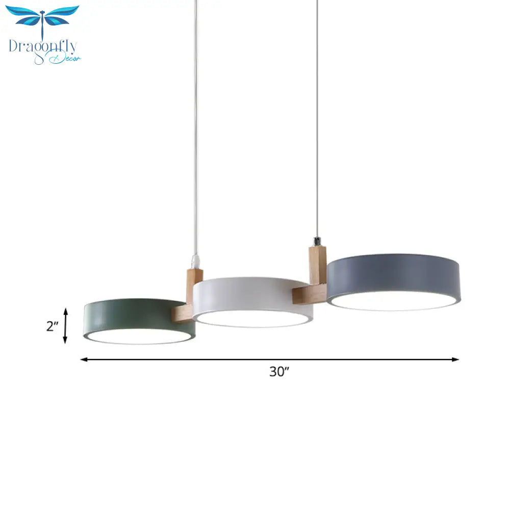 Alkes - Metal Cylinder Multi Light Pendant Nordic Ceiling Lamp