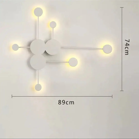 Alora | Modern Sputnik Led Wall Light White 6 Heads / Warm Lamp