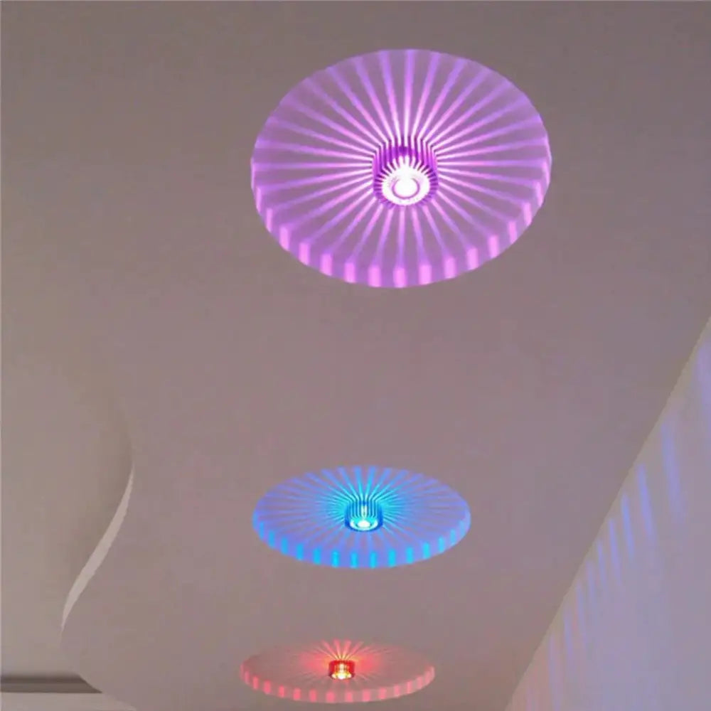 Aluminum Flush Mount Ceiling Light With Remote Control Rgb Smart Led 3W Dimmable For Living Room