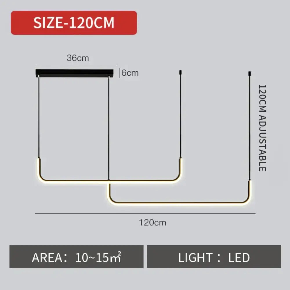Amelia’s Geometric Delight: Modern Led Pendant Light For Your Kitchen Or Dining Room Black L120Cm