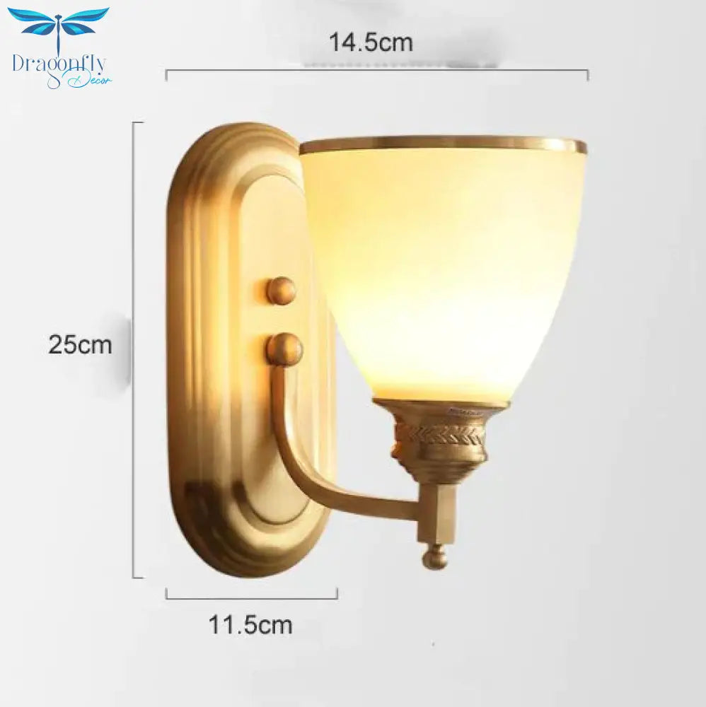 American Bedroom Bedside Copper Wall Lamp / Without Light Source Lamps