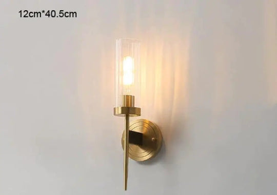 American Modern Minimalist Light Luxury Bedroom Lamps All Copper Wall Single / Without Light Source