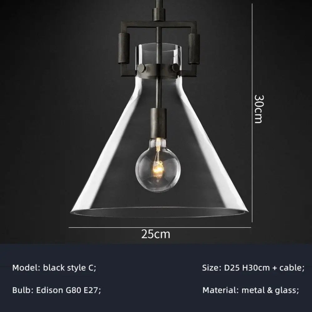 American Retro Edison E27 Led Pendant Light - Gold Metal Adjustable Droplight For Indoor Lighting