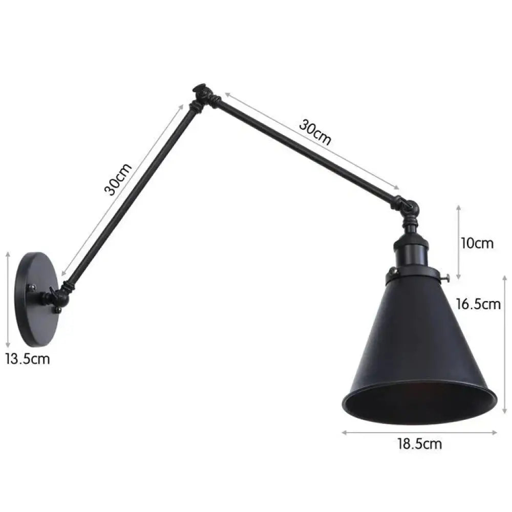 Antique Adjustable Wall Lamp Sconce Black Copper A3 / Led Bulb
