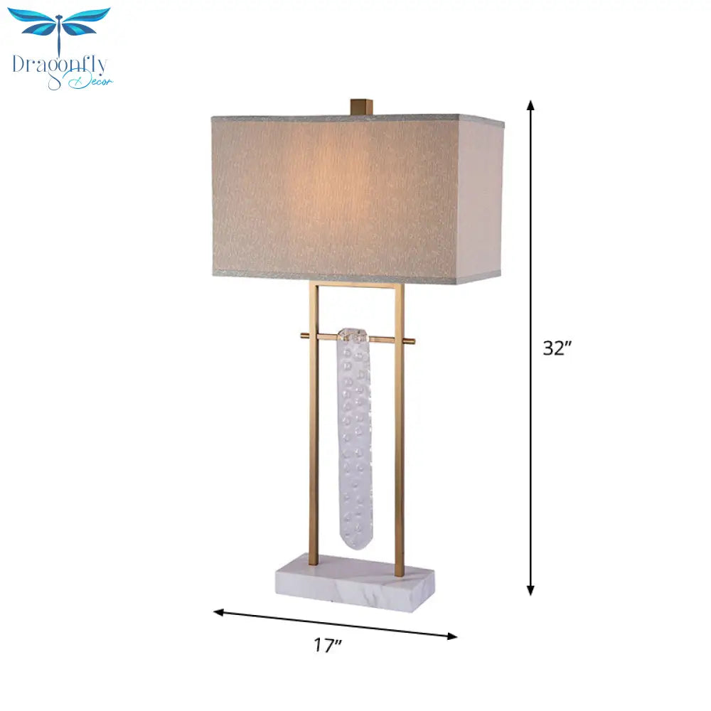 Ascella - Night Lighting Classic Bedroom Table Lamp With Crystal Accent