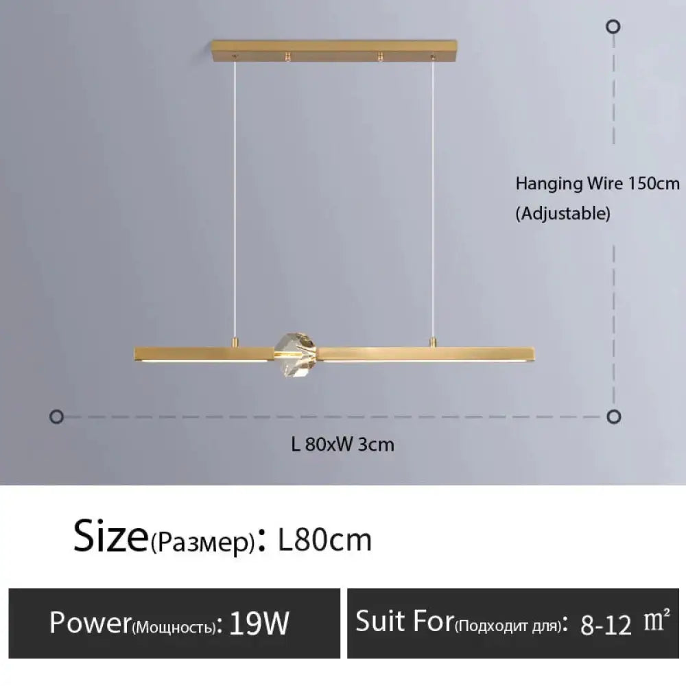 Ashburn - Designer Modern Minimalist Luxury Bar Pendant Light B - L80Cm - Gold / Dimmable With