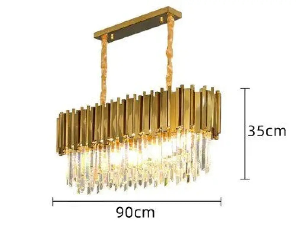 Astrid - Gold Chandelier With K9 Crystals See Pic 5 Crystal Chandelier