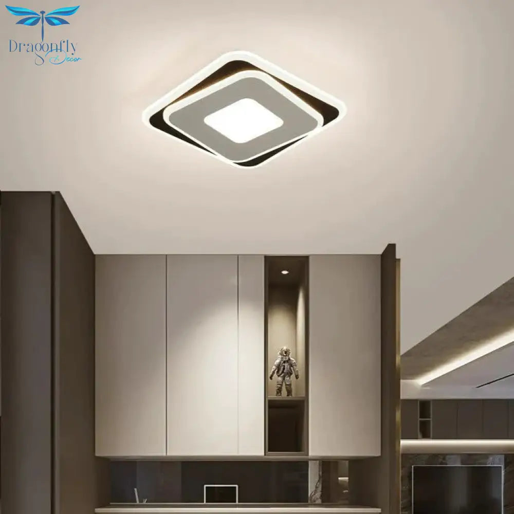Ava’s Black And White Square Led Aisle Light Corridor Ceiling Lamp