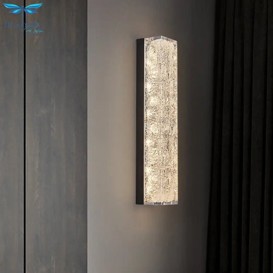 Bedside Copper Crystal Led Wall Lamp For Living Room Background Corridor Light Postmodern Resin Wall