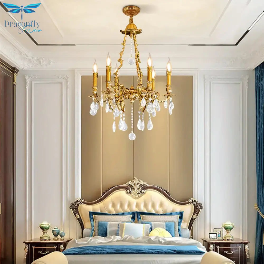 Belmond - French Hotel Lobby Luxury European - Style Full Copper Led Crystal Chandelier Chandelier