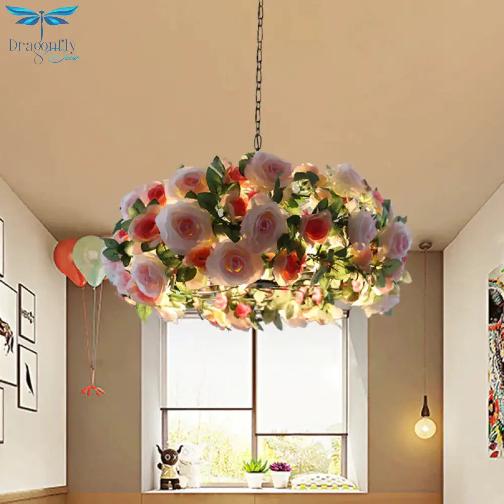 Black Sputnik Pendant Chandelier Industrial Metal 5 Heads Living Room Hanging Light Fixture With
