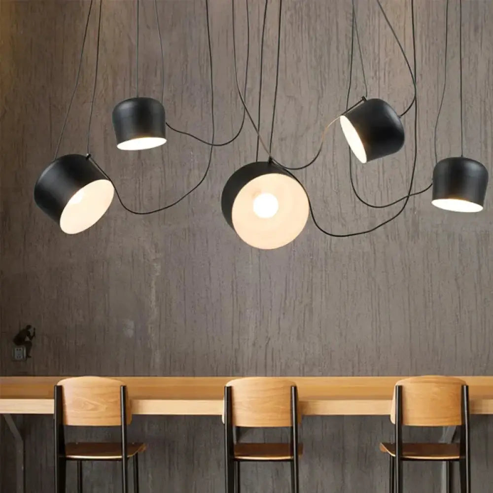 Black/White Diy Office Studio Modern Hanging Lamp Fixtures Aluminum Dining Room Light Led Pendant