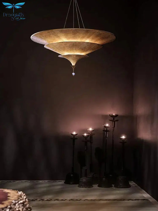 Buddhist Mood Teahouse Chandelier Southeast Asian Hanging Lamp Wabi - Sabi Pendant Light For Home