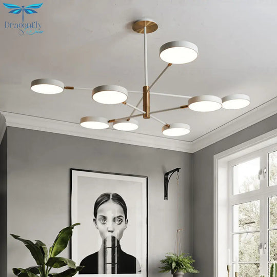 Carlotta - Round Ceiling Chandelier Ultra - Contemporary Metal Hanging Lights For Living Room
