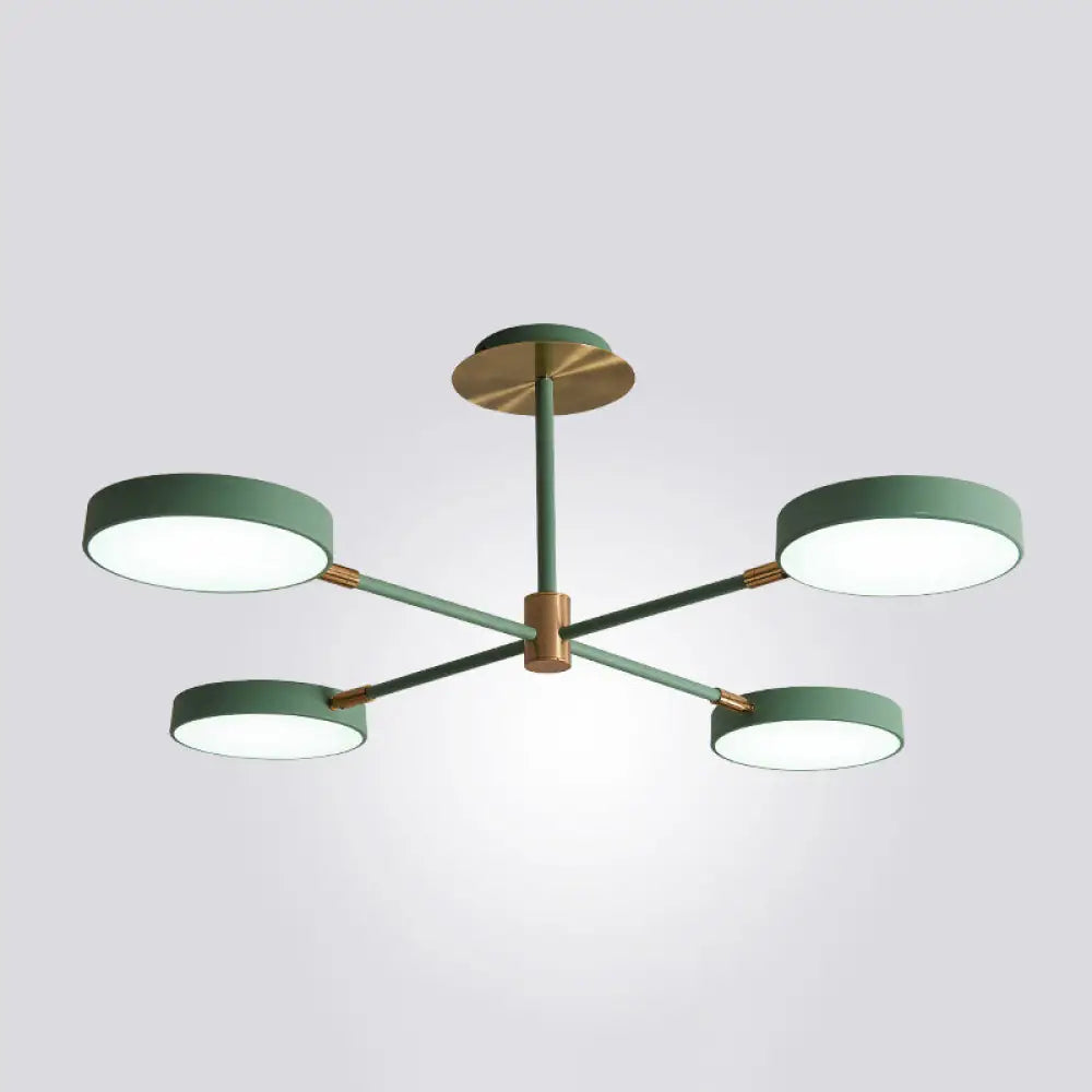 Carlotta - Round Ceiling Chandelier Ultra - Contemporary Metal Hanging Lights For Living Room 4 /