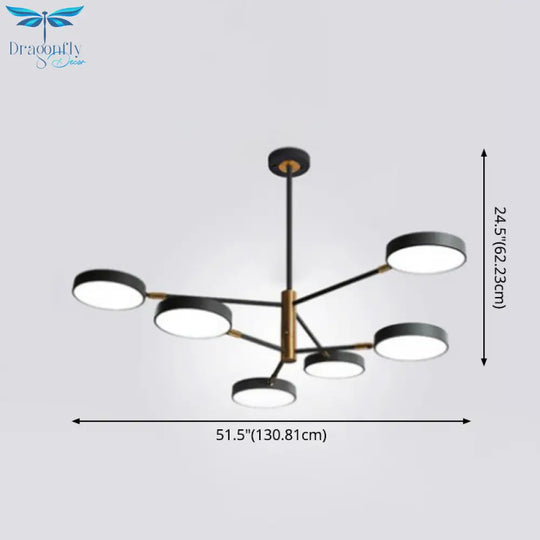 Carlotta - Round Ceiling Chandelier Ultra - Contemporary Metal Hanging Lights For Living Room