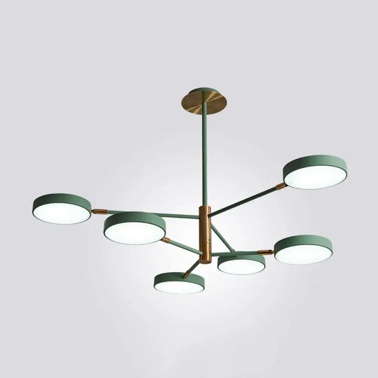 Carlotta - Round Ceiling Chandelier Ultra - Contemporary Metal Hanging Lights For Living Room 6 /