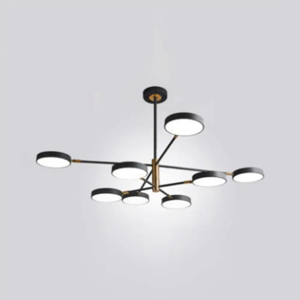 Carlotta - Round Ceiling Chandelier Ultra - Contemporary Metal Hanging Lights For Living Room 8 /