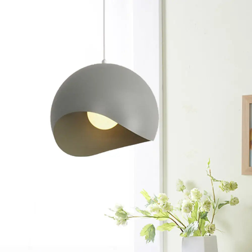 Caterina - Nordic Style Waveforms Dome Pendant Lamp 8/12 W 1 Head For Living Green / 8