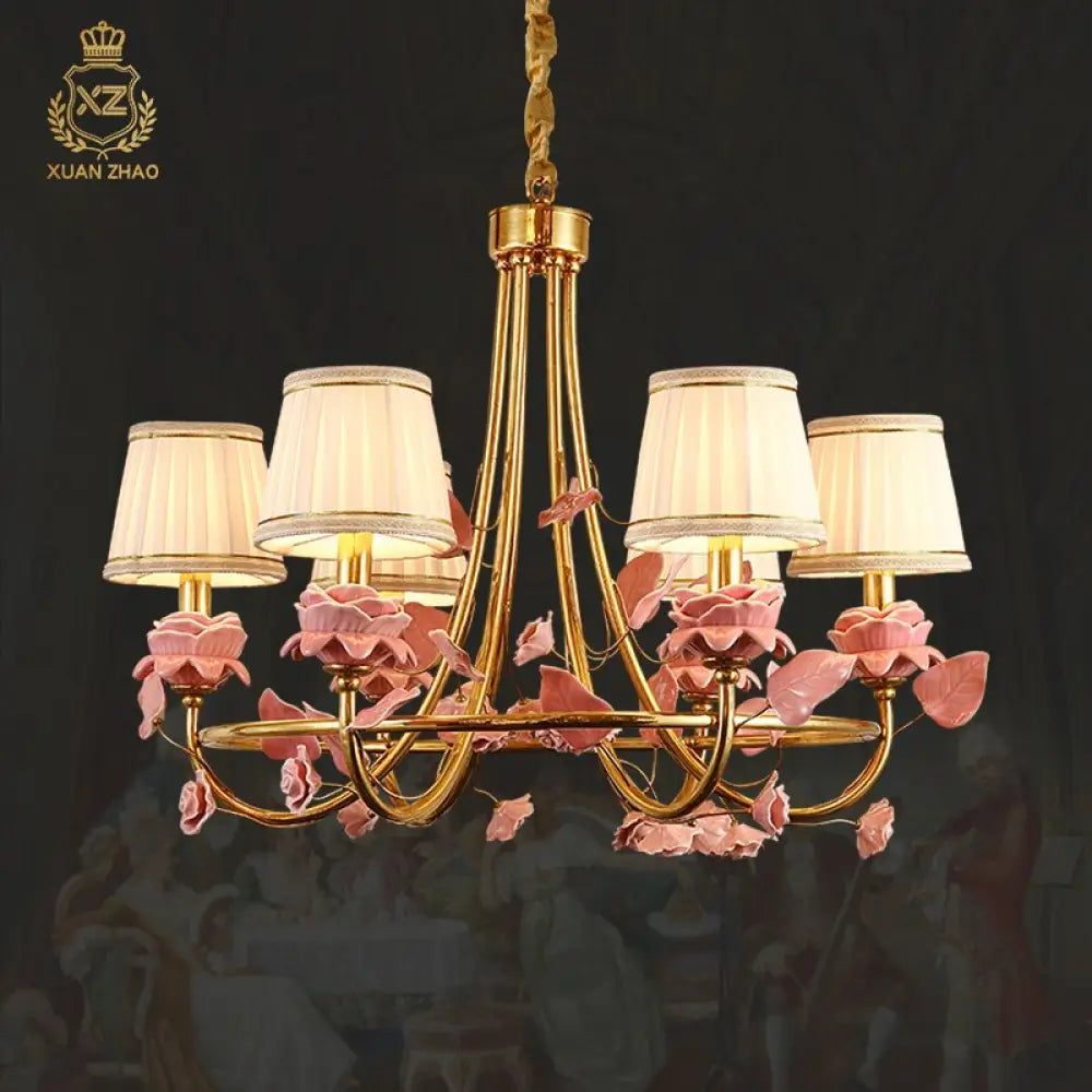 Château D’or - French All - Copper Living Dining Room Chandelier European Luxury Atmosphere