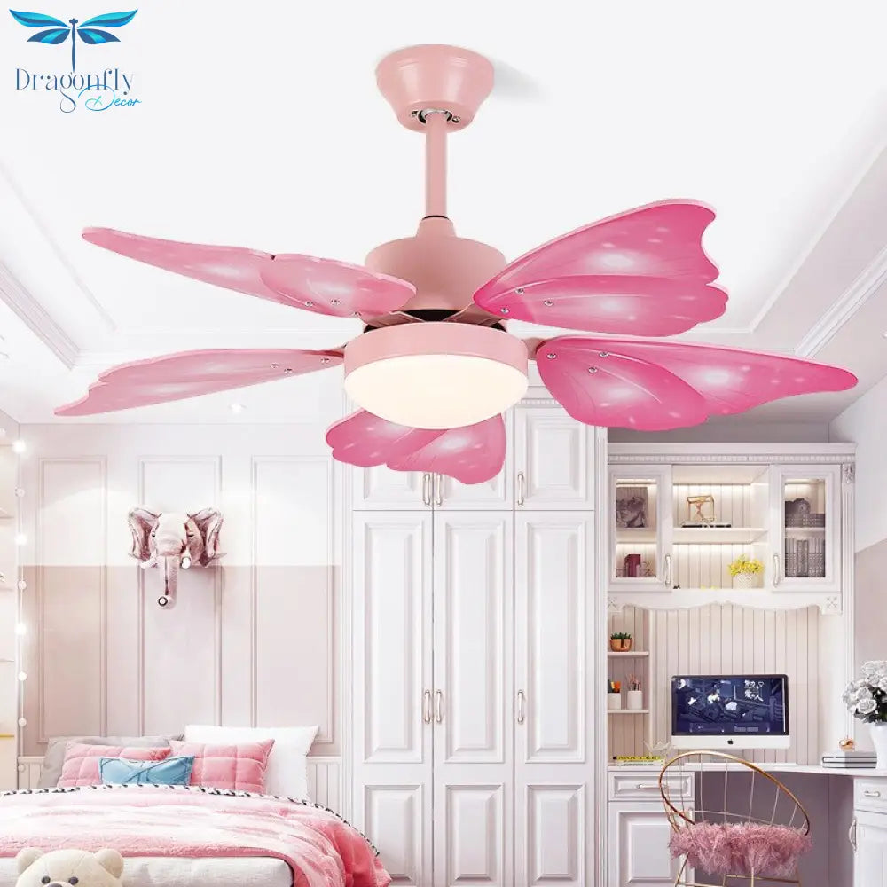 Children’s Butterfly - Themed Ceiling Fan Lamp - A Creative Addition To Kids’ Room Decor