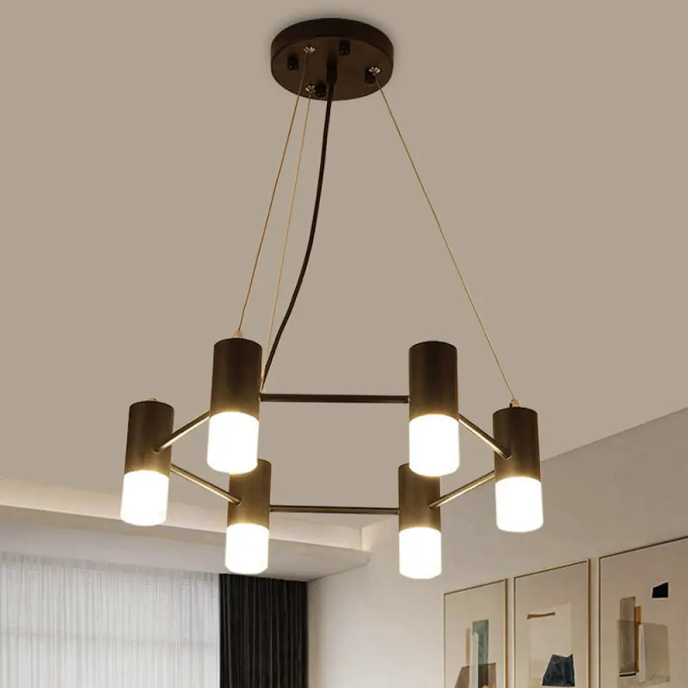 Clara - Honeycomb Modern Shaped Chandelier Metal Black Pendant Lighting For Hotel Living Room 6 /