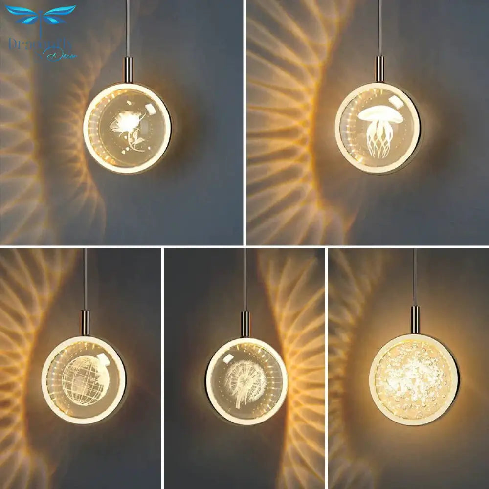Clara - Led Crystal Glass Ball Pendant Lights For Indoor Lighting Light
