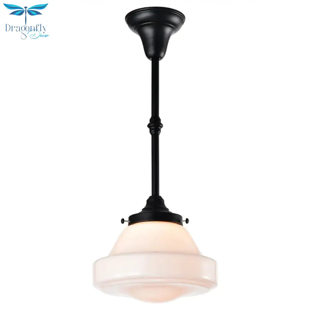 Clara Vintage Industrial Hanging Lamp - Nordic Black Glass Ceiling Light For Bedrooms And Lofts