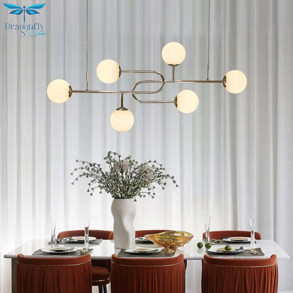 Contemporary Nordic Glass Ball Chandelier - Modern Lighting For Dining Rooms And More Pendant Light