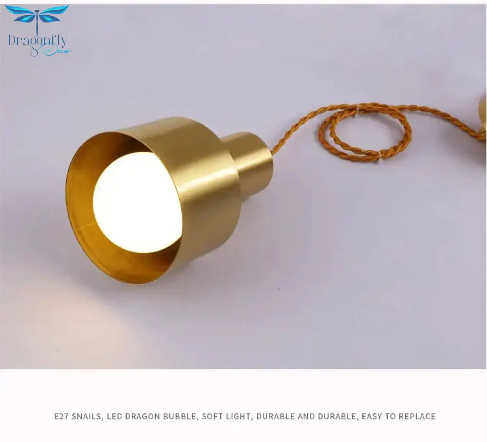 Copper Pendant Light Dining Room Kitchen Island Led Brass Hanging Lamp Lighting Fixture Loft