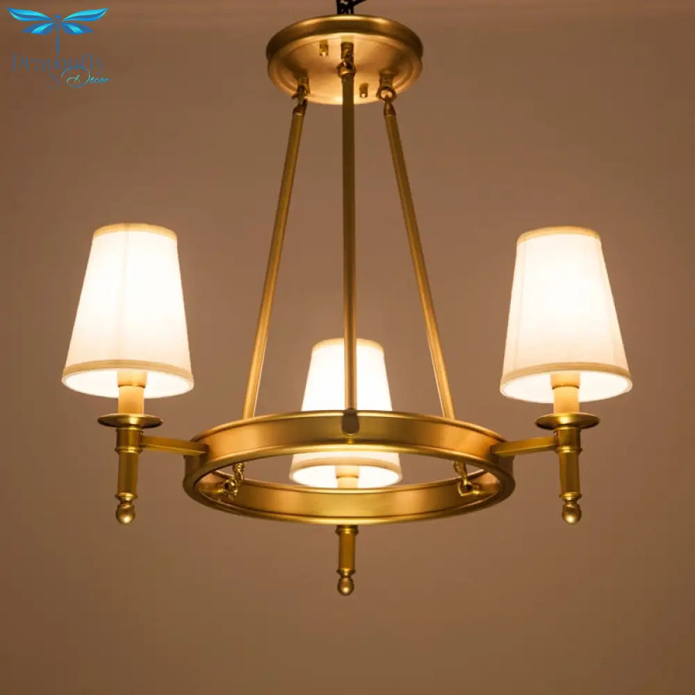 Copper Round 6 - 8 Light Chandelier For Bedroom Kitchen Dining Room Living Pendant Lighting