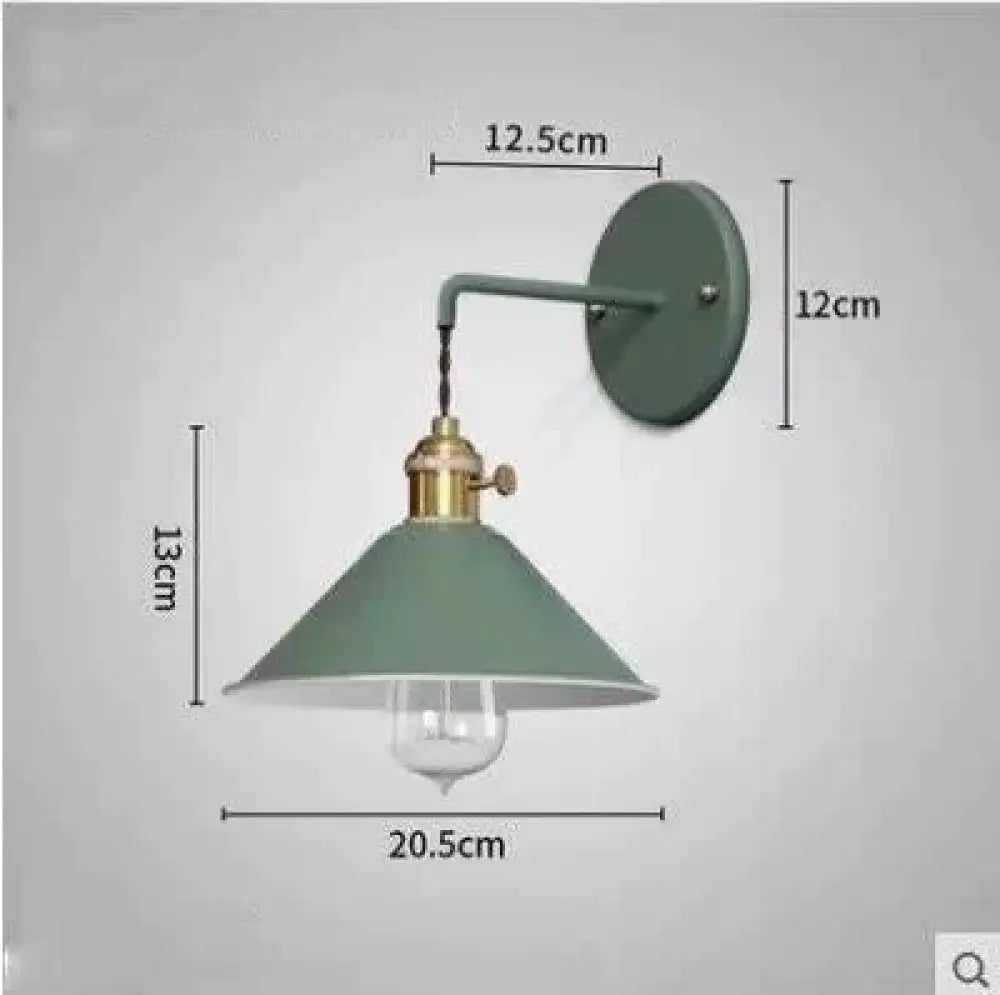 Copper Wall Lamp Nordic Macaron Color Children’s Room Bedside Creative Personality Green Tea / 5