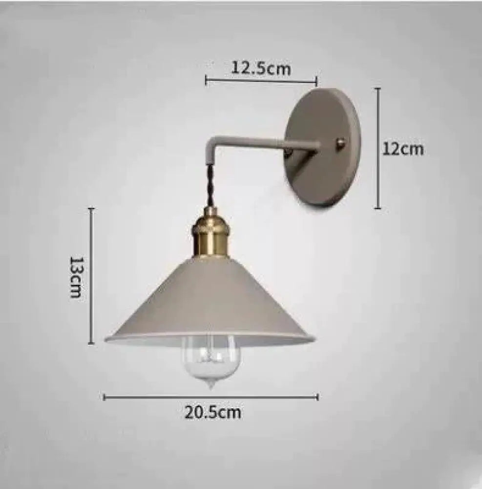 Copper Wall Lamp Nordic Macaron Color Children’s Room Bedside Creative Personality Khaki / 5 Wled