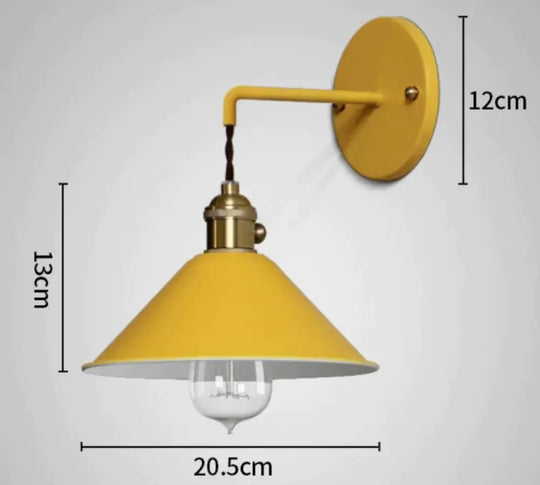 Copper Wall Lamp Nordic Macaron Color Children’s Room Bedside Creative Personality Yellow / 5
