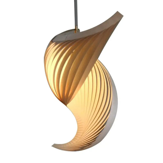 Creative Conch - Inspired Wooden Chandelier - Unique Hollow Light Fixtures For Living Room