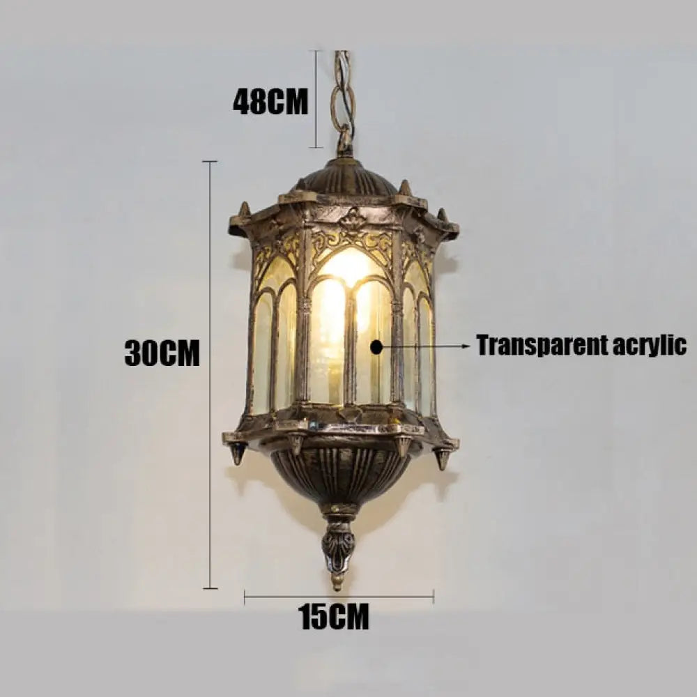 Creative Outdoor Europe Bronze Painted Pendant Lights For Balcony Parlor Lamps Style A - Bronze /