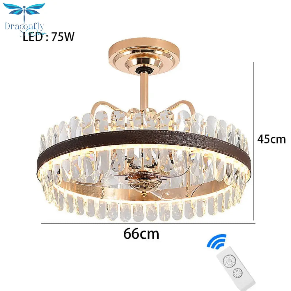 Crystal Dimmable Led Light Ceiling Chandeliers Black Leather Luxury Lustres Round Hanging Lamps