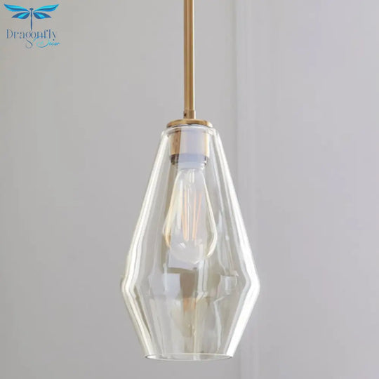 Cup - Shape Minimalist Pendant Lighting Fixture With Glass Shade