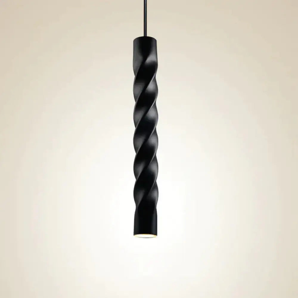 Cylinder Pipe Pendant Lights Kitchen Island Dining Room Bar Counter Black Thread / 7W Dimmable