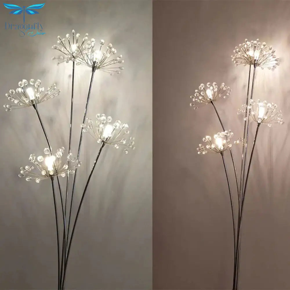 Dandelion Floor Lamp Ins Wind Minimalist Vertical Personality Living Room Bedroom Crystal