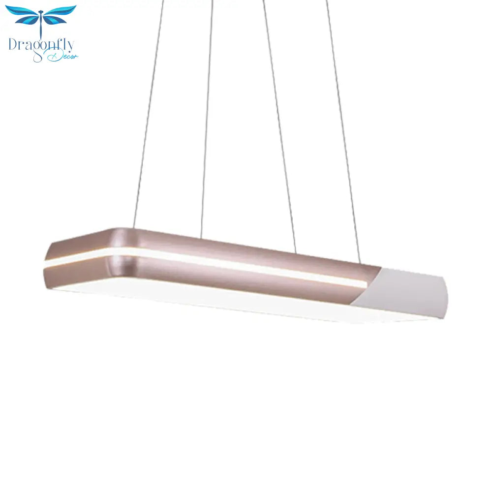 Delilah - Rose Gold Ring Suspension Light Modern Led Metal Hanging Fixture For Dining Room
