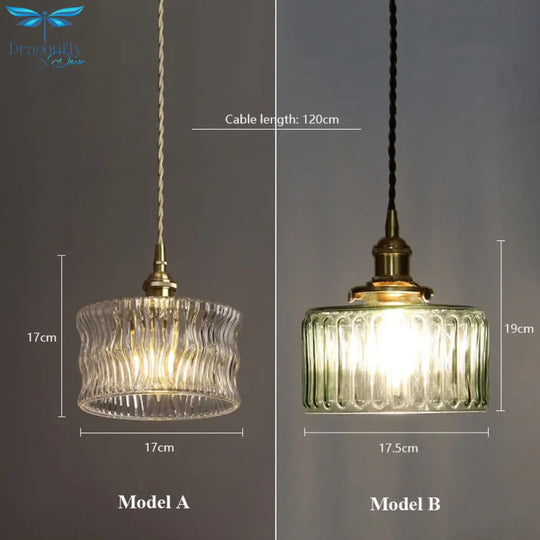 Design Glass Pendant Lamps Modern Hanging Lights Cords For Dining Bedside Home Decorative Japanese