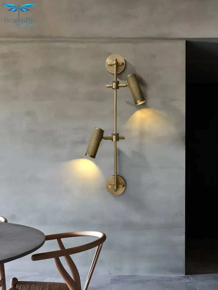 Designer Retro Vintage Copper Wall Lamp Industrial Adjustable Sconces Iron Art Decor Living Room
