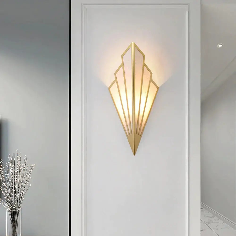 Diamond Shape Modern Wall Light Sconce For Bedroom Dining Room Gold / Warm Light